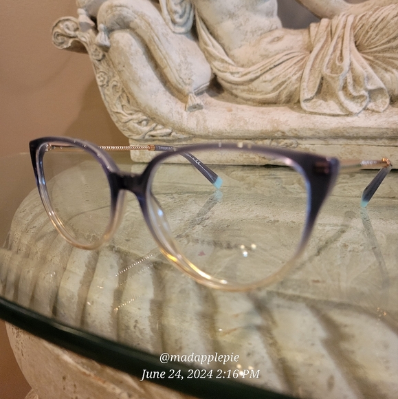 Tiffany & Co.  TF2206 Eyeglass Frames Only Rubedo Diamond Cut Luxury #102 - Picture 4 of 17